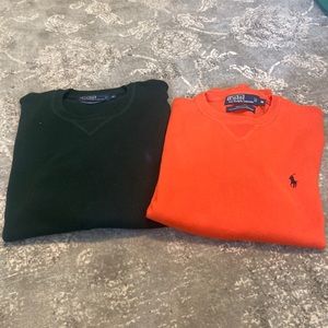 Two Polo by a Ralph Lauren cotton sweaters